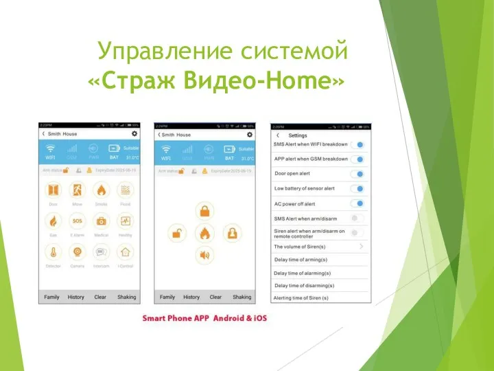 Управление системой «Страж Видео-Home»