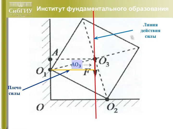 Линия действия силы Плечо силы Институт фундаментального образования