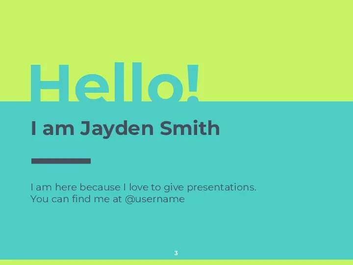 Hello! I am Jayden Smith I am here because I