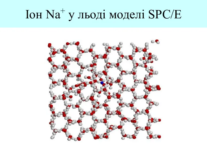 Іон Na+ у льоді моделі SPC/E