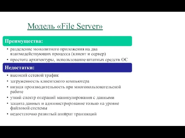 Модель «File Server»