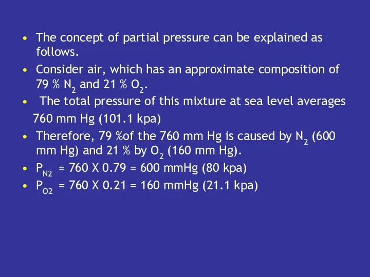 The concept of partial pressure can be explained as follows.