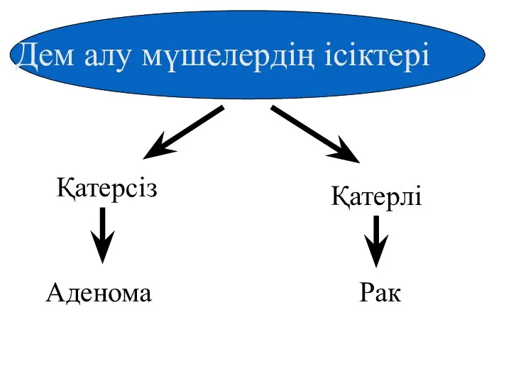 Дем алу мүшелердің ісіктері Қатерсіз Қатерлі Рак Аденома