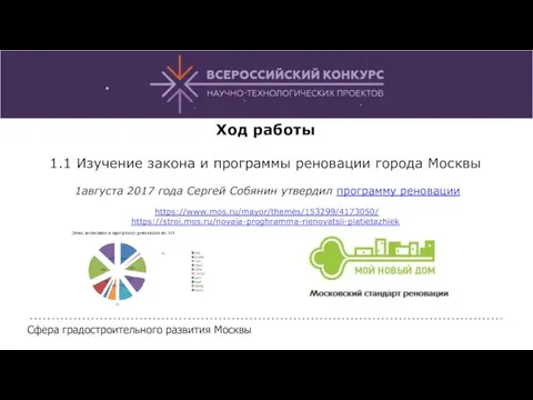 Ход работы 1.1 Изучение закона и программы реновации города Москвы