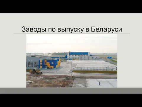 Заводы по выпуску в Беларуси