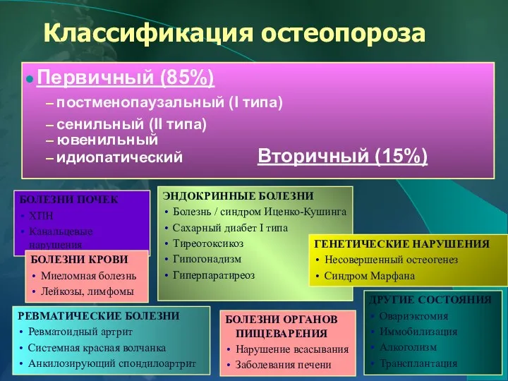 РЕВМАТИЧЕСКИЕ БОЛЕЗНИ Ревматоидный артрит Системная красная волчанка Анкилозирующий спондилоартрит Первичный