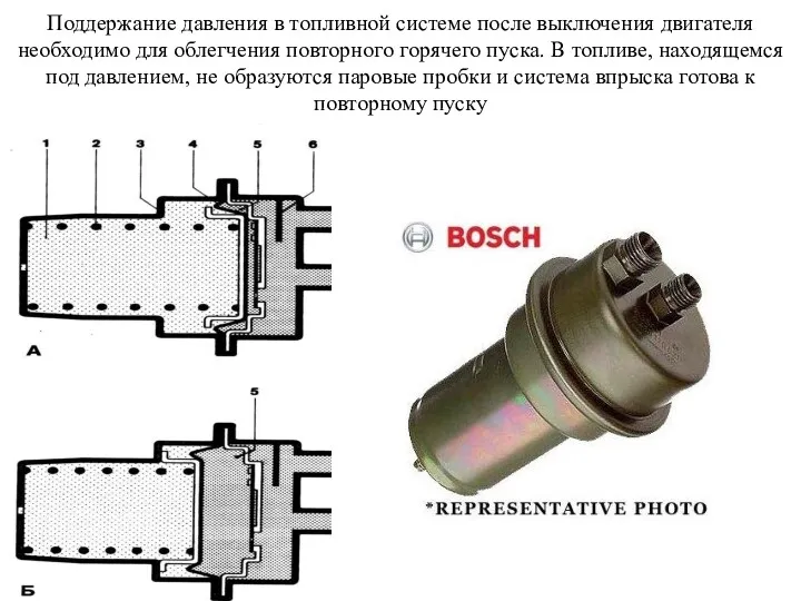 Поддержание давления в топливной системе после выключения двигателя необходимо для