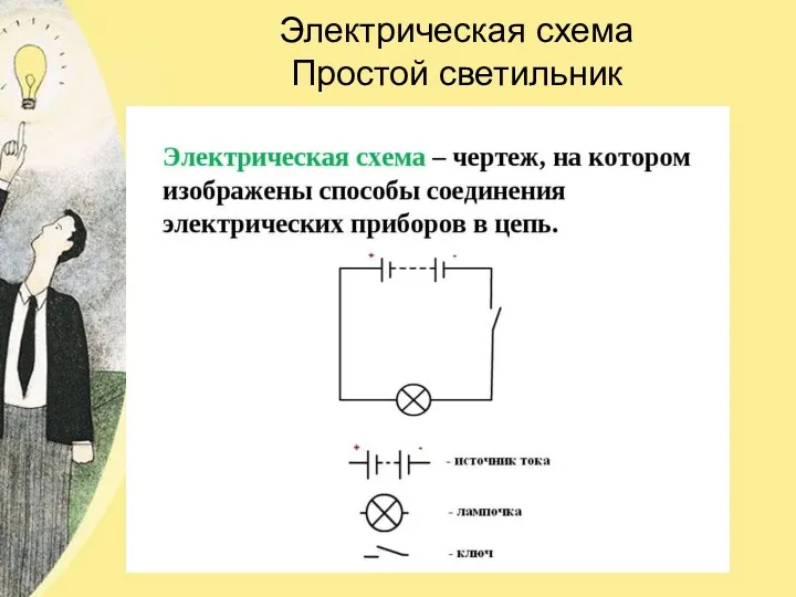 Электрическая схема Простой светильник