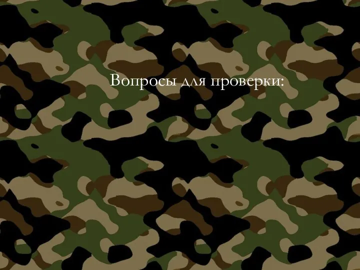 Вопросы для проверки: