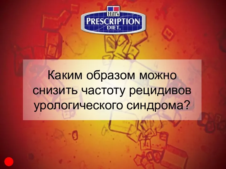 Каким образом можно снизить частоту рецидивов урологического синдрома?