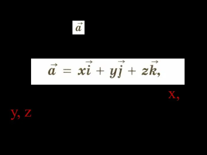 Любой вектор можно разложить по координатным векторам, т. е. представить