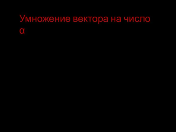 если {х; у; х} — данный вектор, α — данное