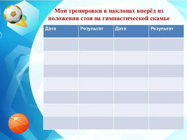 Мои тренировки в наклонах вперёд из положения стоя на гимнастической скамье