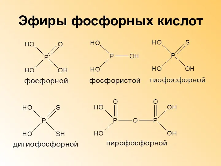 Эфиры фосфорных кислот