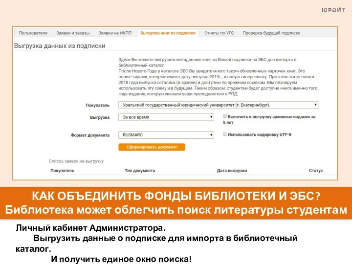 КАК ОБЪЕДИНИТЬ ФОНДЫ БИБЛИОТЕКИ И ЭБС? Библиотека может облегчить поиск