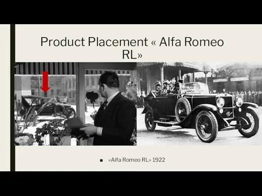 Product Placement « Alfa Romeo RL» «Alfa Romeo RL» 1922