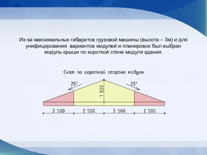 Из-за максимальных габаритов грузовой машины (высота – 3м) и для