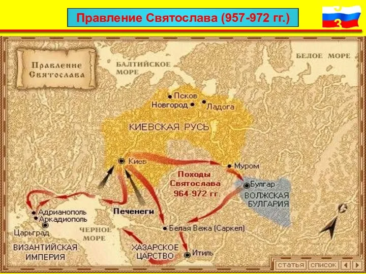 Правление Святослава (957-972 гг.)