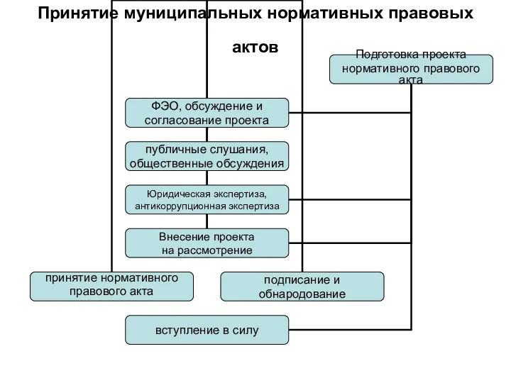 Принятие муниципальных нормативных правовых актов