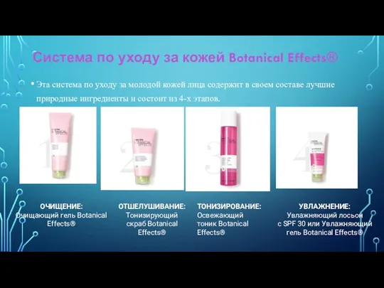 Система по уходу за кожей Botanical Effects® Эта система по