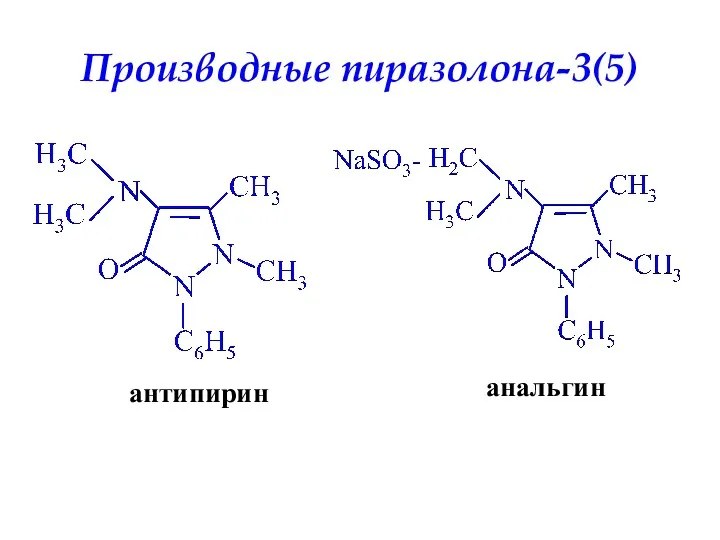 Производные пиразолона-3(5) антипирин анальгин