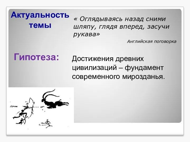 « Оглядываясь назад сними шляпу, глядя вперед, засучи рукава» Английская