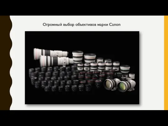 Огромный выбор объективов марки Canon