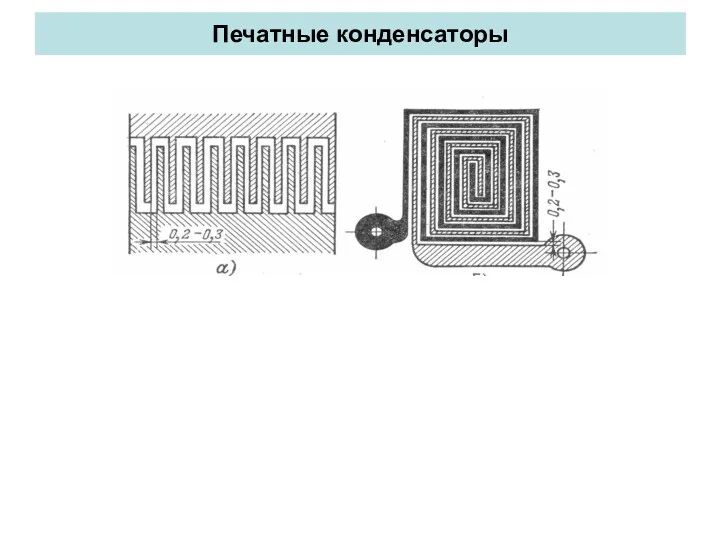 Печатные конденсаторы