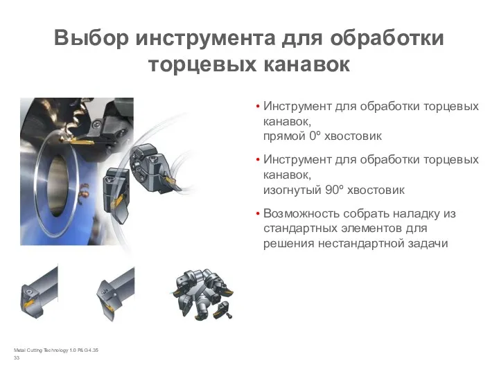 Metal Cutting Technology 1.0 P&G 4.35 Выбор инструмента для обработки