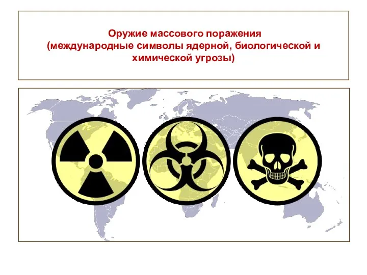 Оружие массового поражения (международные символы ядерной, биологической и химической угрозы)