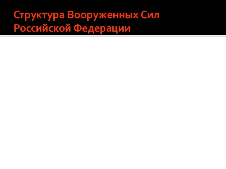 Структура Вооруженных Сил Российской Федерации