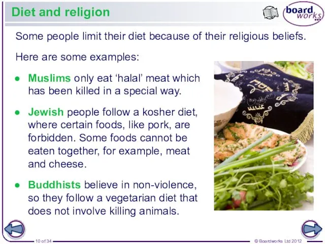 Diet and religion Some people limit their diet because of
