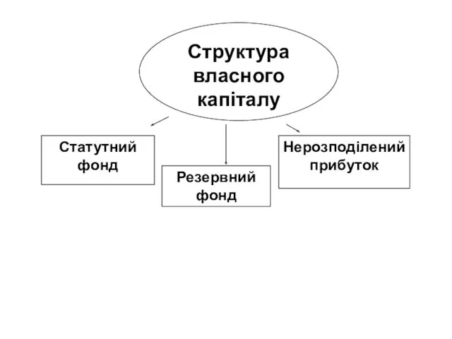 Статутний фонд Нерозподілений прибуток Резервний фонд Структура власного капіталу