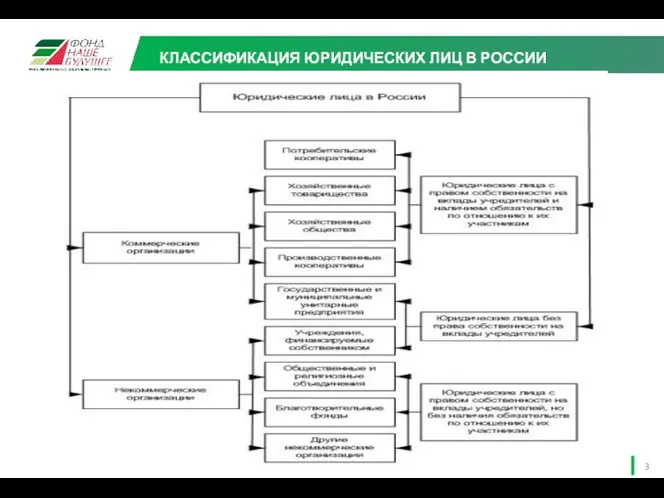 КЛАССИФИКАЦИЯ ЮРИДИЧЕСКИХ ЛИЦ В РОССИИ