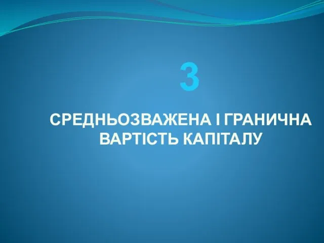 СРЕДНЬОЗВАЖЕНА І ГРАНИЧНА ВАРТІСТЬ КАПІТАЛУ 3