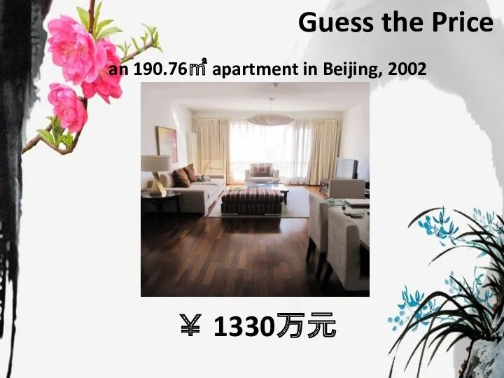 Guess the Price ￥ 1330万元 an 190.76㎡ apartment in Beijing, 2002