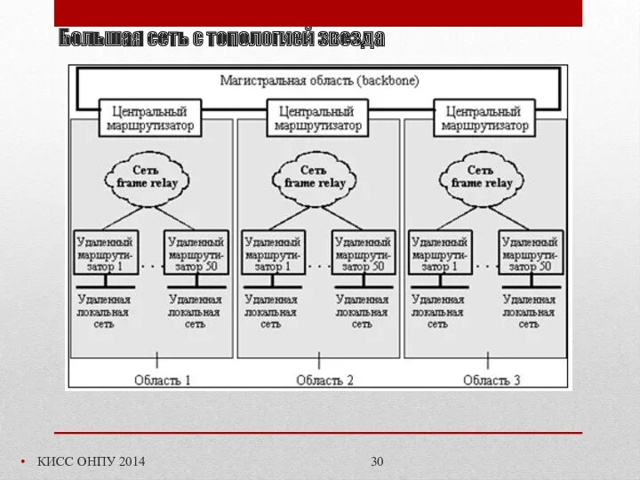 Большая сеть с топологией звезда КИСС ОНПУ 2014