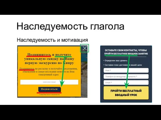 Наследуемость глагола Наследуемость и мотивация