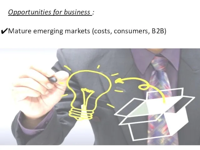 Тимофеева А.А. 2018 © Opportunities for business : Mature emerging markets (costs, consumers, B2B)