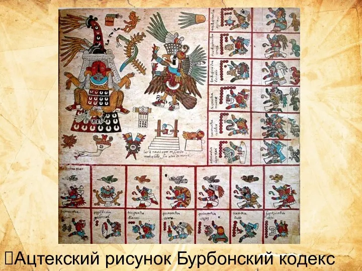Ацтекский рисунок Бурбонский кодекс