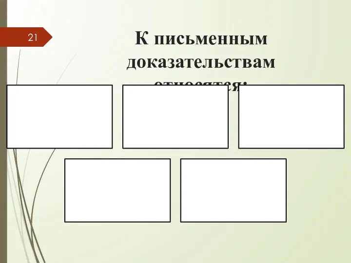 К письменным доказательствам относятся: