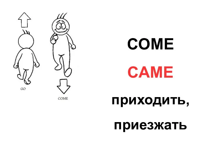 COME CAME приходить, приезжать