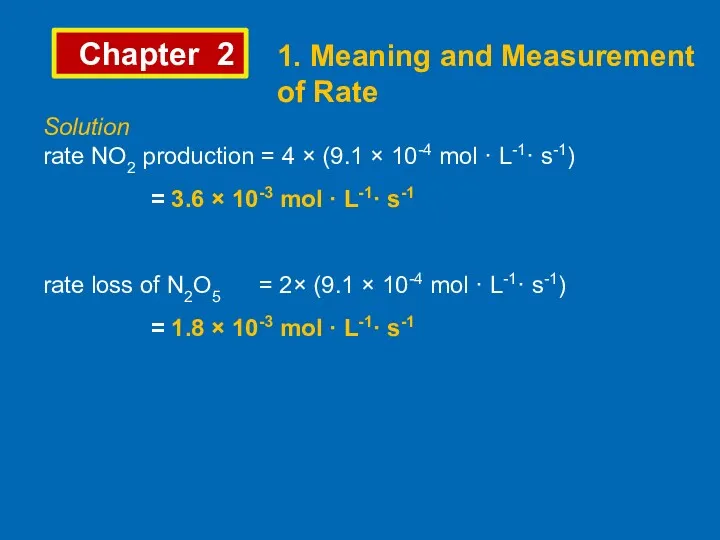 Chapter 2 1. Meaning and Measurement of Rate Solution rate