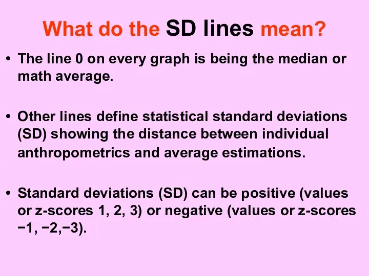 What do the SD lines mean? The line 0 on
