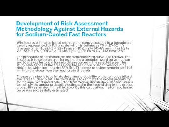 Development of Risk Assessment Methodology Against External Hazards for Sodium-Cooled Fast Reactors Wind