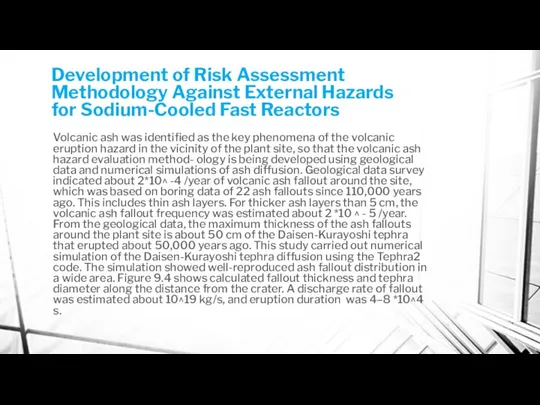 Development of Risk Assessment Methodology Against External Hazards for Sodium-Cooled Fast Reactors Volcanic