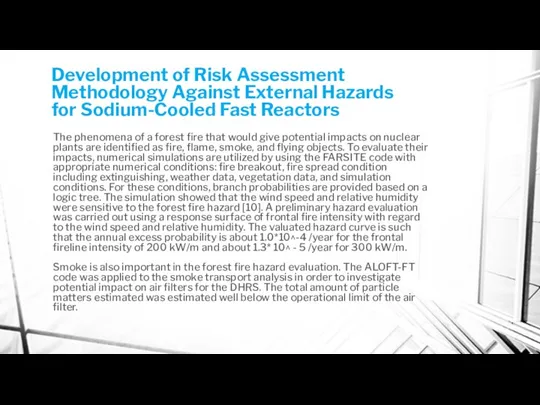 Development of Risk Assessment Methodology Against External Hazards for Sodium-Cooled Fast Reactors The