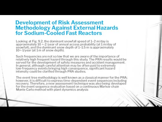 Development of Risk Assessment Methodology Against External Hazards for Sodium-Cooled Fast Reactors Looking