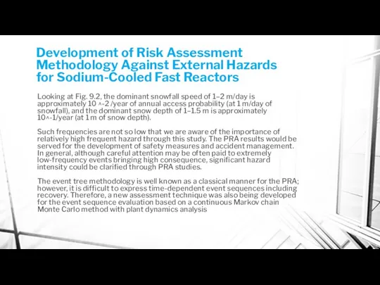 Development of Risk Assessment Methodology Against External Hazards for Sodium-Cooled