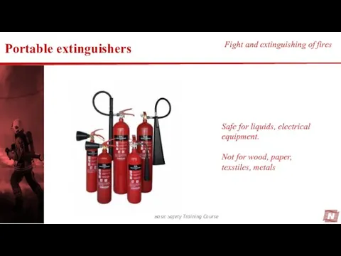 Basic Safety Training Course Fight and extinguishing of fires Portable